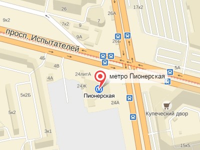 Пионерская метро карта